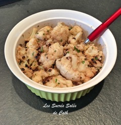 Chou fleur en salade au parmesan